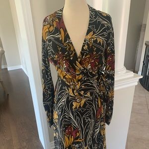 Zara midi wrap dress
